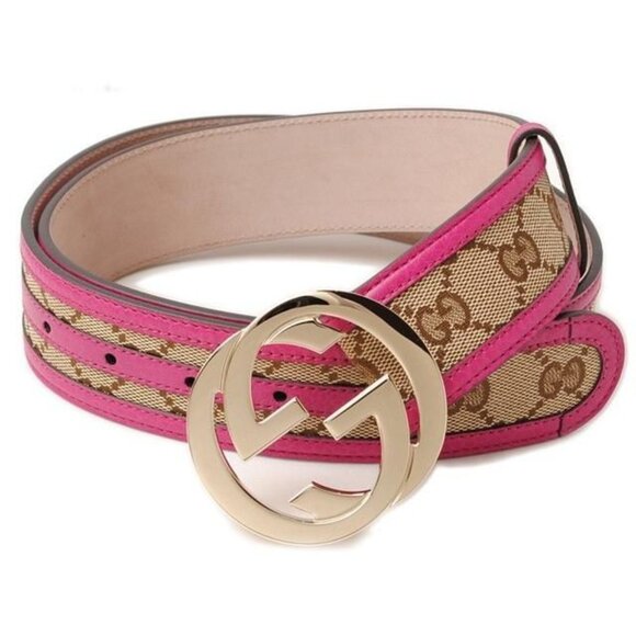 Gucci Belt GG Brown Beige Pink Fwcgg 8961 main image 7
